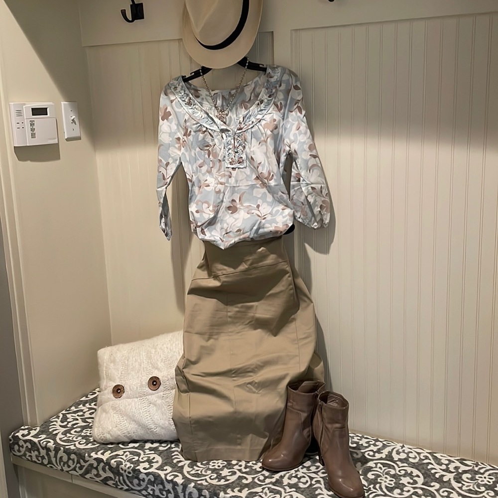 Shirt and pencil skirt set